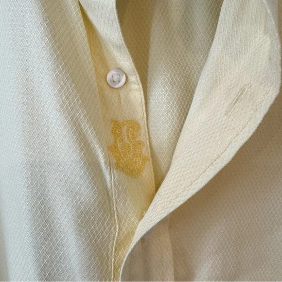 Robert Graham Butter Yellow Casual Button Down with Fun Graphic Print Size M - Picture 3 of 16